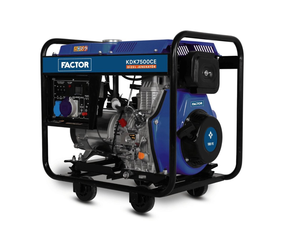 FACTOR KDK7500 CE 6.9 kVa DİZEL MONOFAZE JENERATÖR