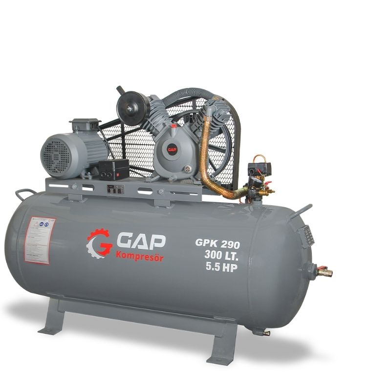 GAP 300 Lt 2 Kafa 12 Bar 5.5 Hp Pistonlu Hava Kompresörü