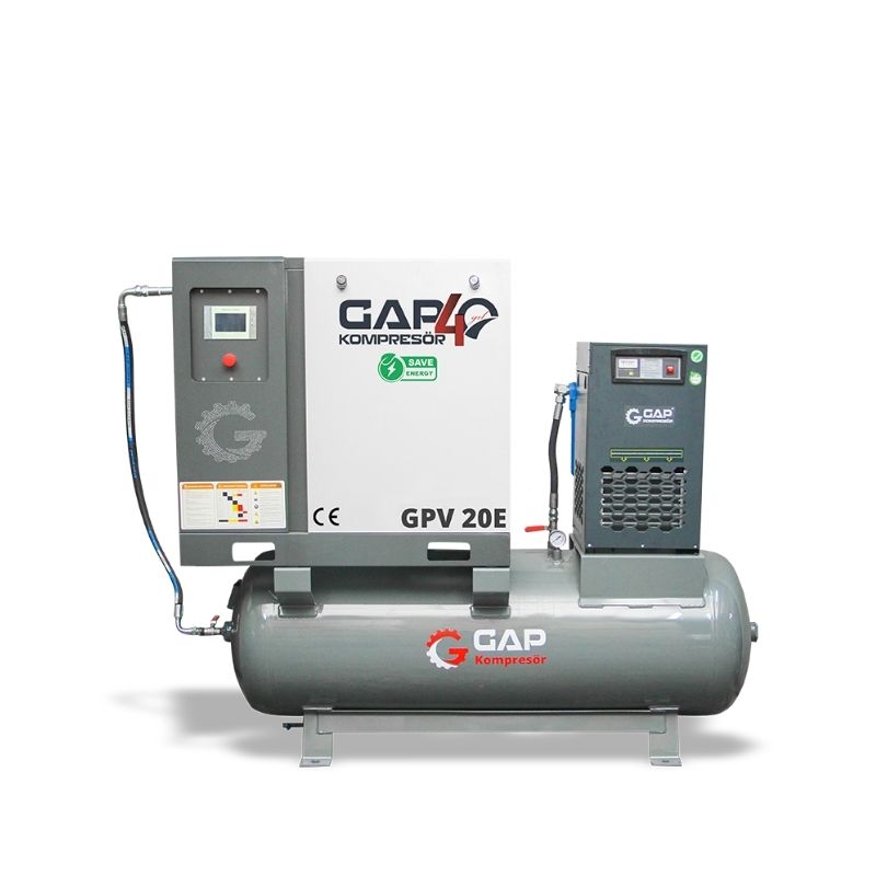 GAP 20 Hp 500 Lt Depo Üstü İnvertörlü Vidalı Hava Kompresörü