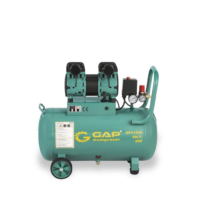 GAP 50 Lt GPY1500 Yüksek Emişli Yağsız Teknoloji Hava Kompresörü