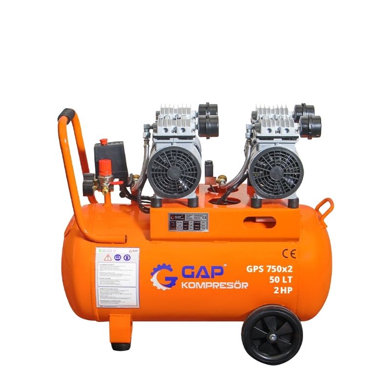 GAP 50 Lt GPS750X2 Sessiz ve Yağsız Hava Kompresörü